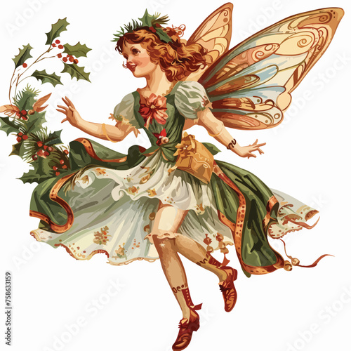 Christmas fairy clipart Clipart isolated on white background