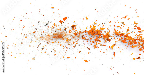 Energetic Orange Paint Splatter Explosion
