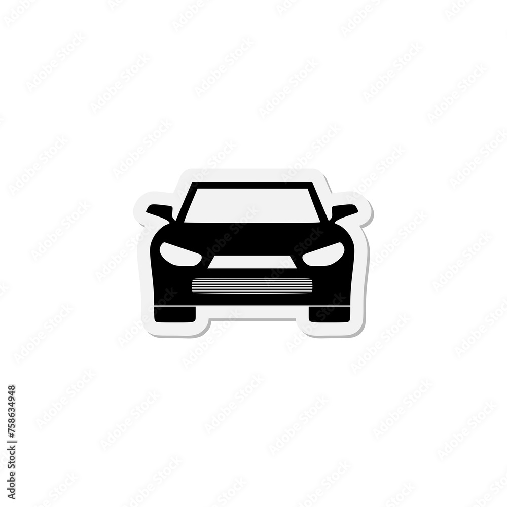 Car minimal flat icon isolated on transparent background