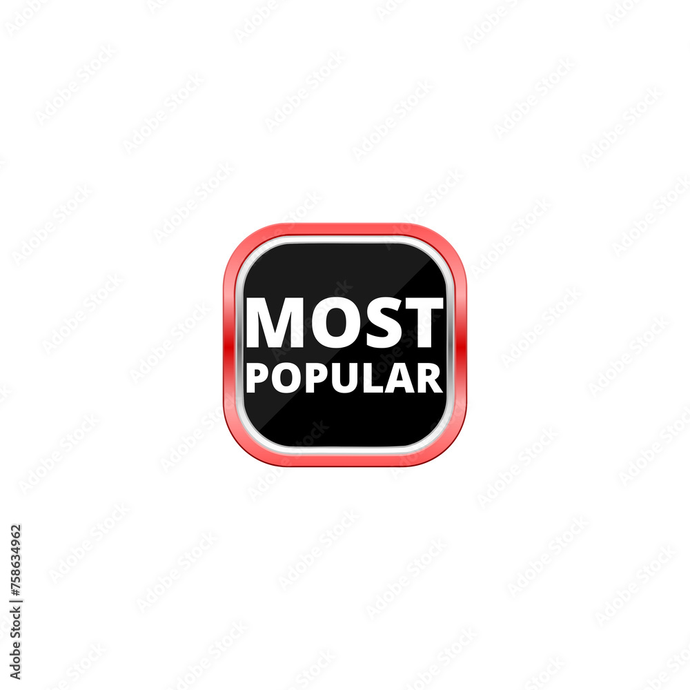 Most popular icon isolated on transparent background Most popular icon isolated on transparent background