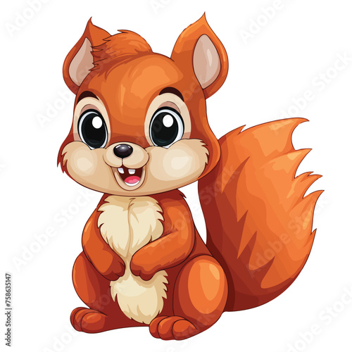 Cute Squirrel Clipart Clipart isolated on white background