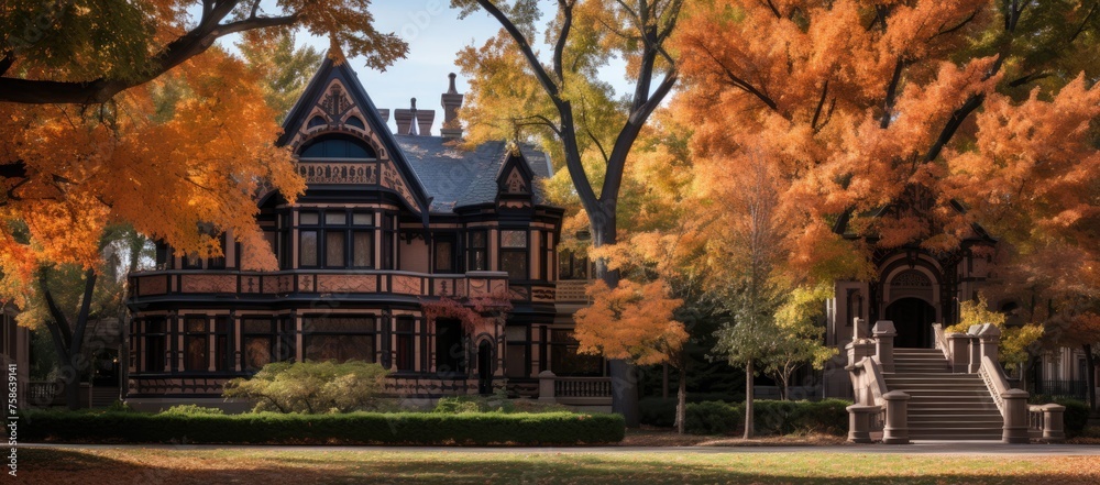 Classic Victorian family house design. Classic Victorian family house design.