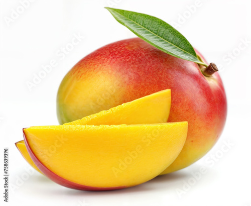Close Up of a Mango and Fruit Piece