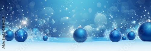 Christmas ornament on blue background