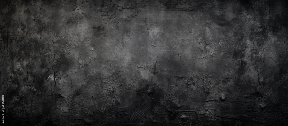 Fototapeta premium The monochrome photography captures the darkness of the black background with a grey pattern. The font is elegant against the soil, grass, and water elements in the event
