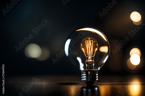 flashing on bulb in night photo
