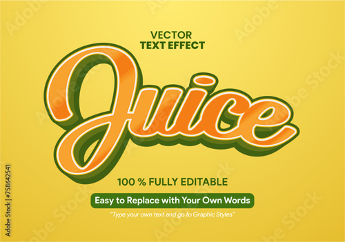 3D juice text effect