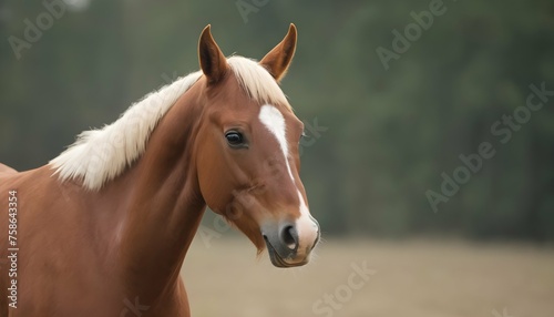 A Horse With Its Ears Perked Forward Alert