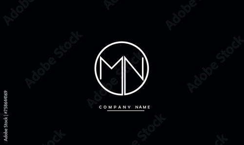 MN, NM, M, N Abstract Letters Logo Monogram