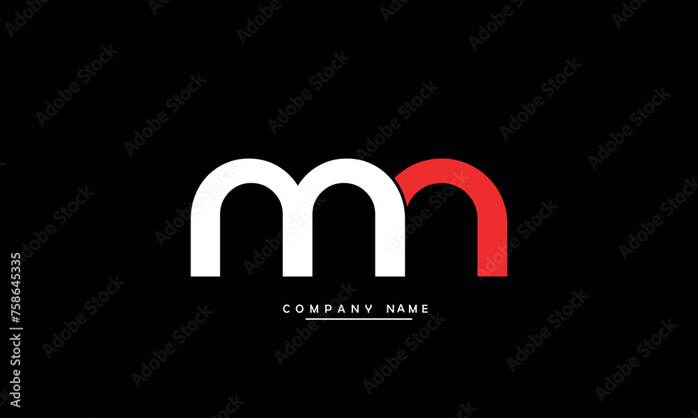 MN, NM, M, N Abstract Letters Logo Monogram MN, NM, M, N Abstract Letters Logo Monogram