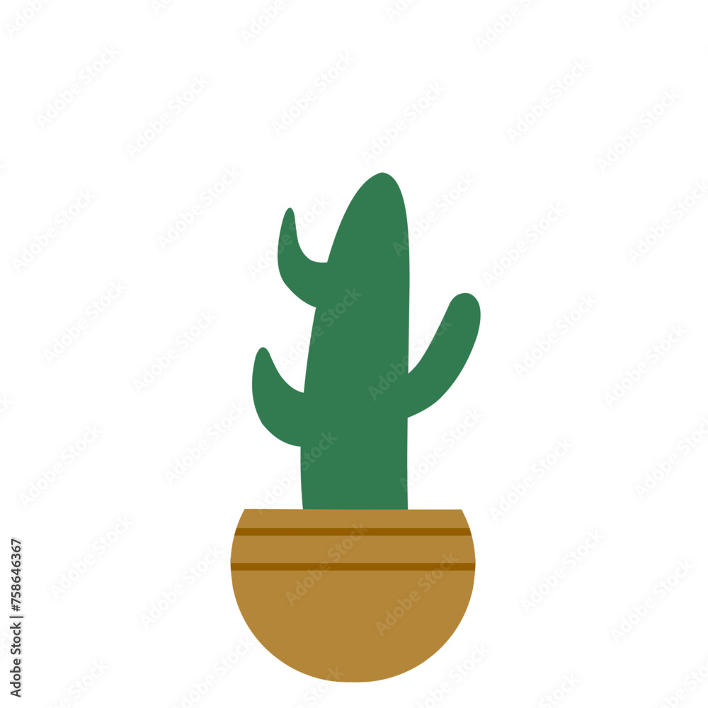 Vector Cactus In Pot Vector Cactus In Pot