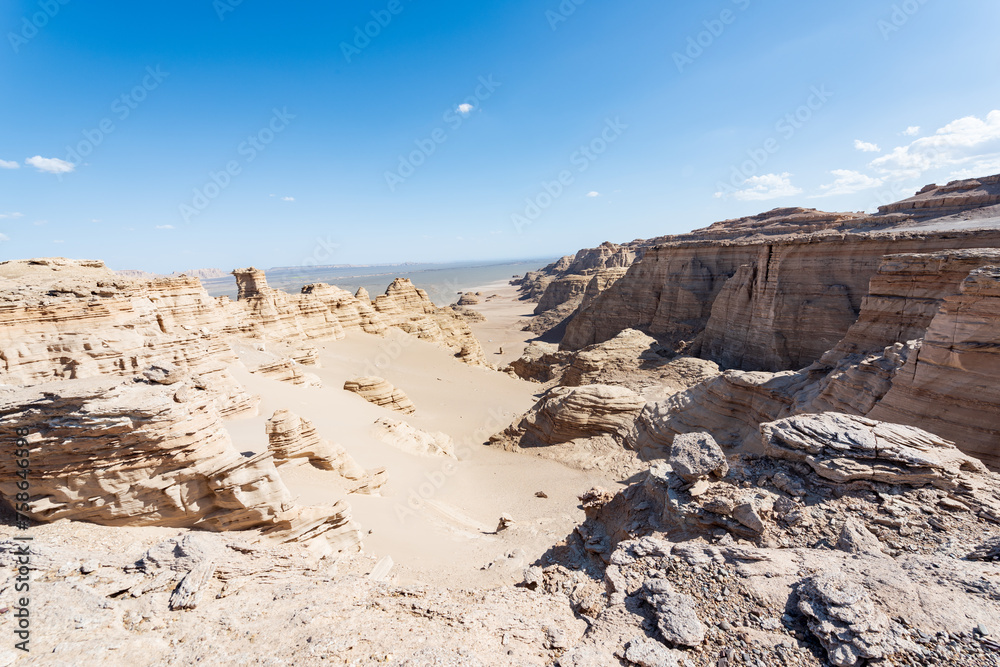 Landscape of Yadan, the Five Fort Devil City in Hami, Xinjiang, China