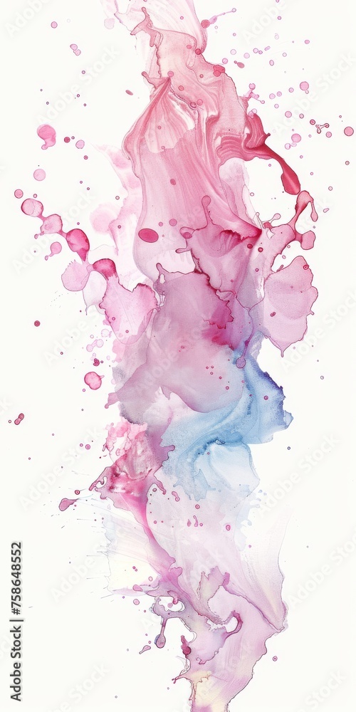 Elegant watercolor splash blending from deep pink to soft lilac, perfect for graceful and stylish designs.