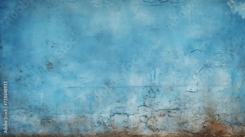 Blue grungy wall background 