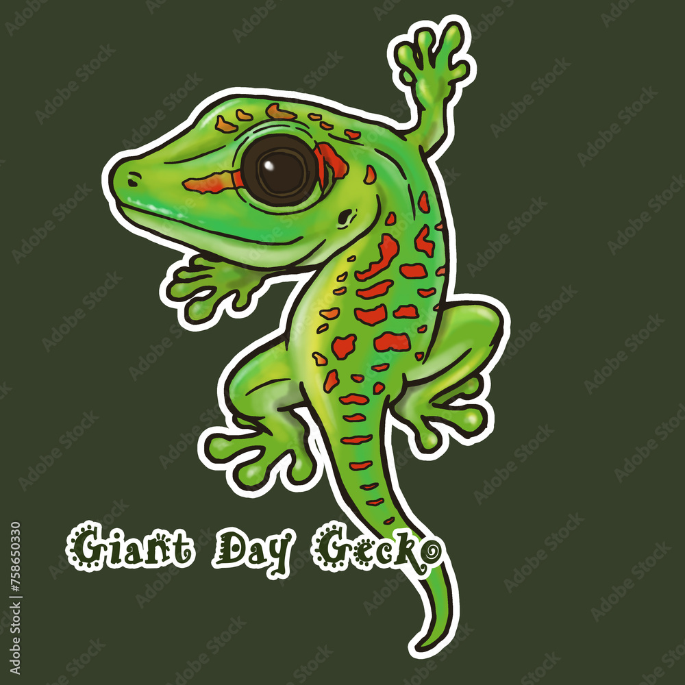 Obraz premium Giant Day Gecko
