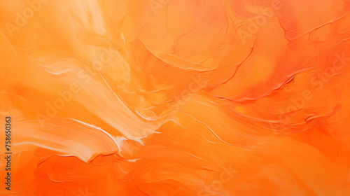 Bright orange oil paint on canvas for background 