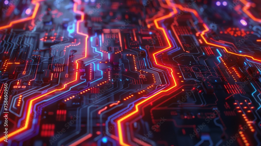close up view of futuristic circuit board abstract background close up view of futuristic circuit board abstract background