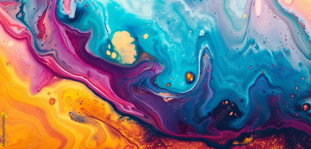 Original artwork photo of marble ink abstract art