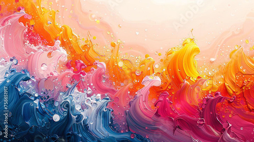 abstract colorful background with splashes