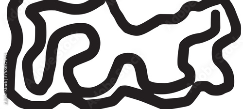 black and white abstract new drage race map on white