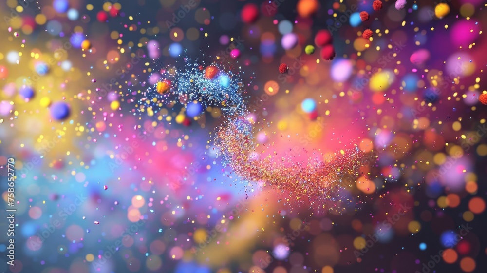 Fototapeta premium abstract colorful particles explosion technology background