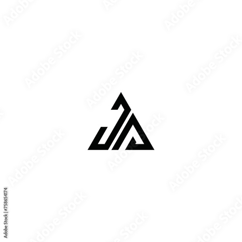 J P initial building logo vector concept