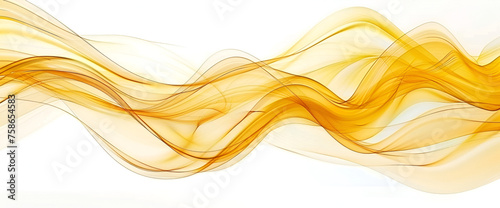 Vector gold color abstract wave design element. Abstract background, color flow waved lines for brochure, website, flyer design. Transparent smooth wave 