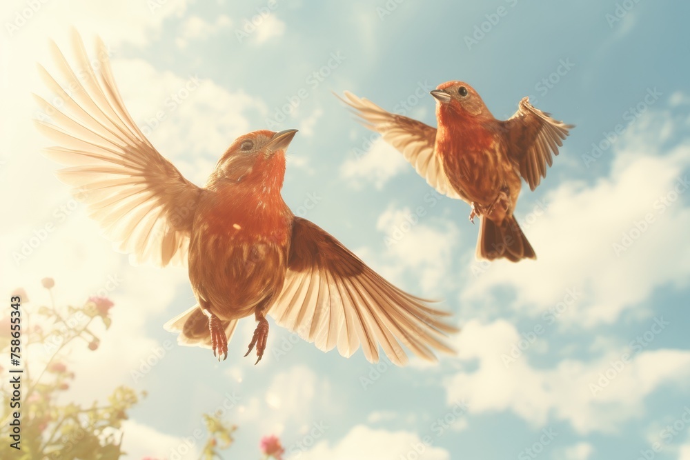 Fototapeta premium birds flying