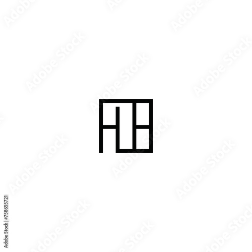 H B initial building logo vector concept