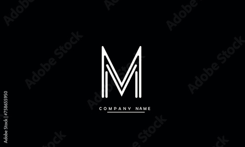 MM  MM Abstract Letters Logo Monogram