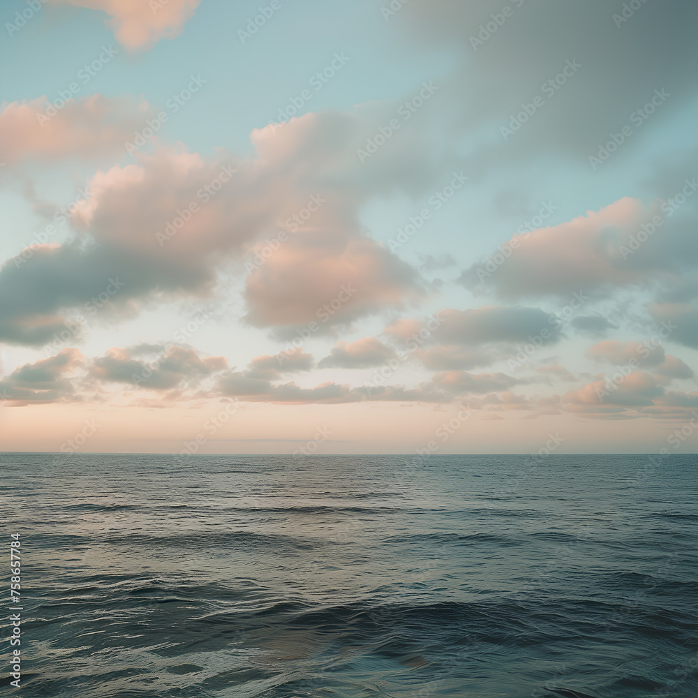 Cinematic images of the ocean and sky beautiful ocean water clear sky