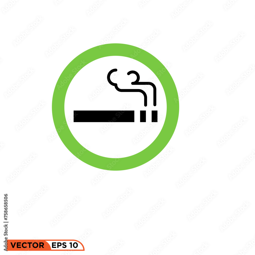 Smoking icon design vector graphic of template, sign and symbol Smoking icon design vector graphic of template, sign and symbol