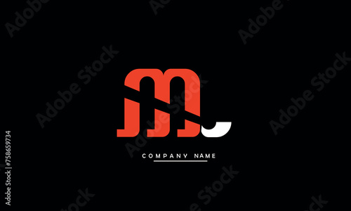 ML, LM, M, L Abstract Letters Logo Monogram