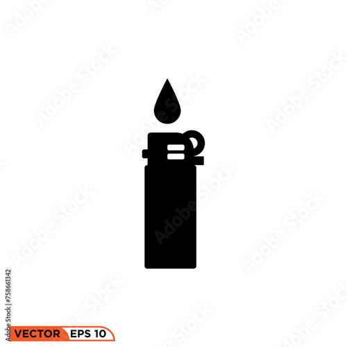 Gas lighter icon design vector graphic of template, sign and symbol