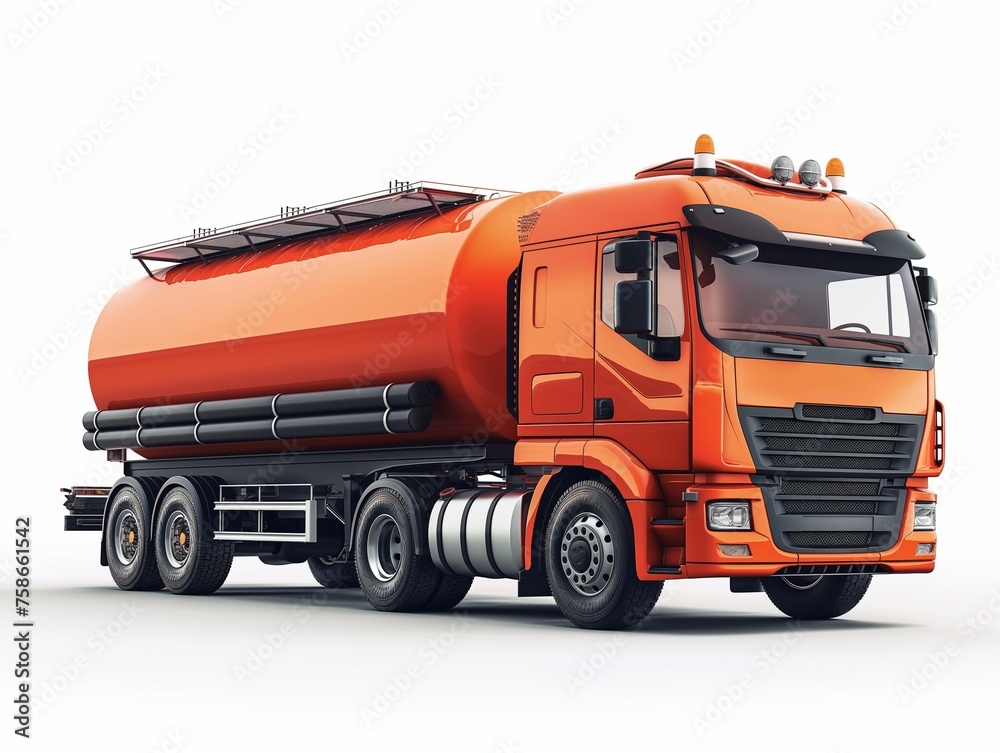 Tanker truck isolated on white background