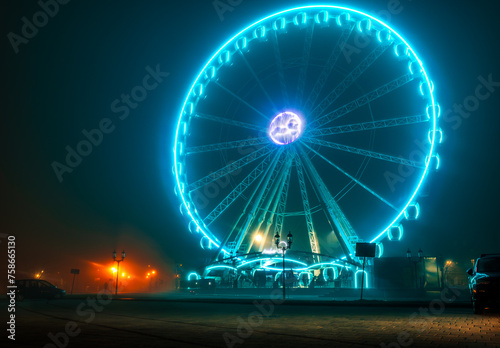 ferris wheel at night country