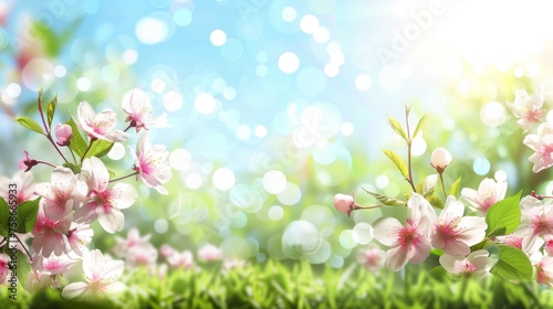 Realistic spring background
