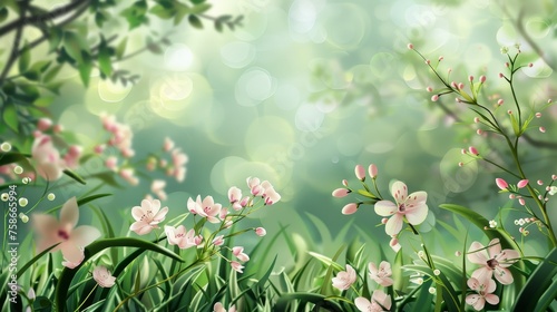 Realistic spring background 