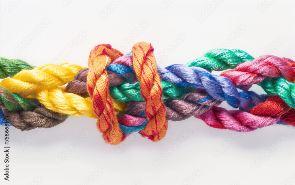 Colorful rope knots,created with Generative AI tecnology. Colorful rope knots,created with Generative AI tecnology.