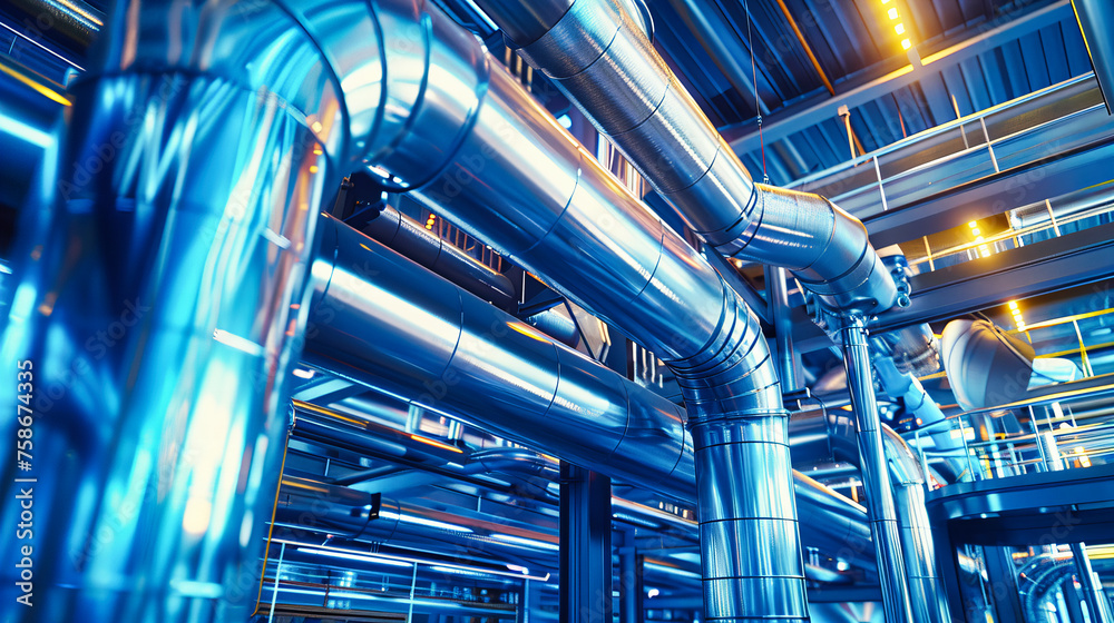 Engineering Precision in Industrial Pipelines, Showcasing the Complexity and Efficiency of Modern Manufacturing and Energy Systems Engineering Precision in Industrial Pipelines, Showcasing the Complexity and Efficiency of Modern Manufacturing and Energy Systems