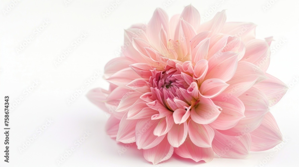 Gerbera pink flower on white background