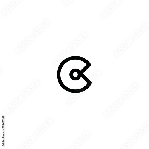 C Vector logo Simple letter template