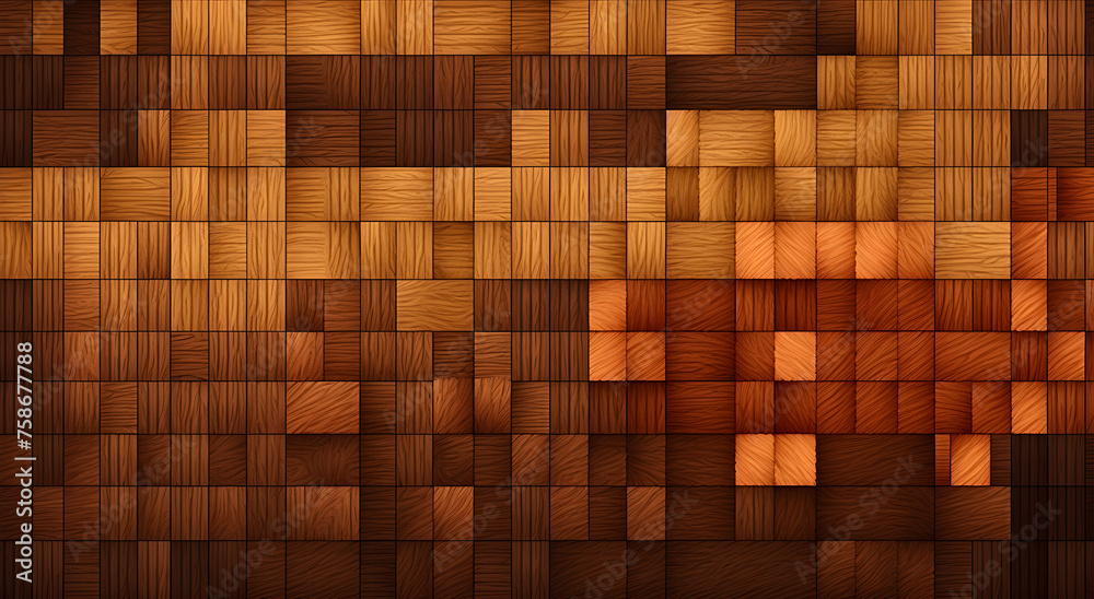 The pixelated background showcases an impeccable wood texture design ...