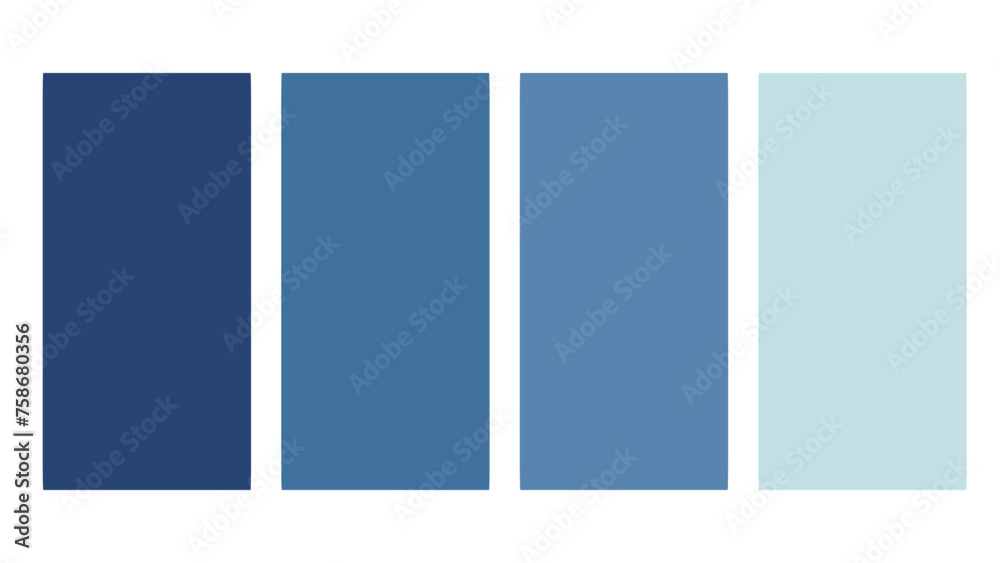 Blue color palette. Set of bright color palette combination in rgb hex ...