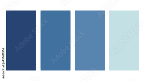 Blue color palette. Set of bright color palette combination in rgb hex. Color palette for ui ux design. Abstract vector illustration for your graphic design, banner, poster or landing page