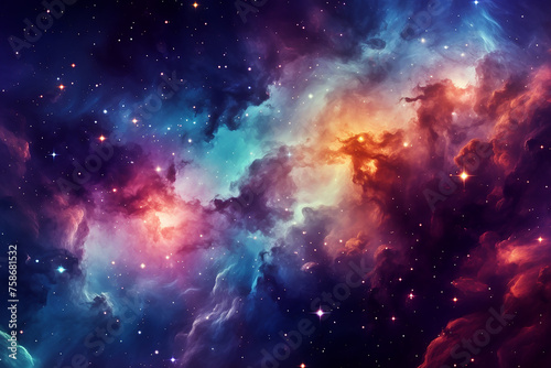 space stars and galaxies background digital illus photo