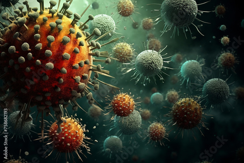 viruses and bacteria digital art © vista