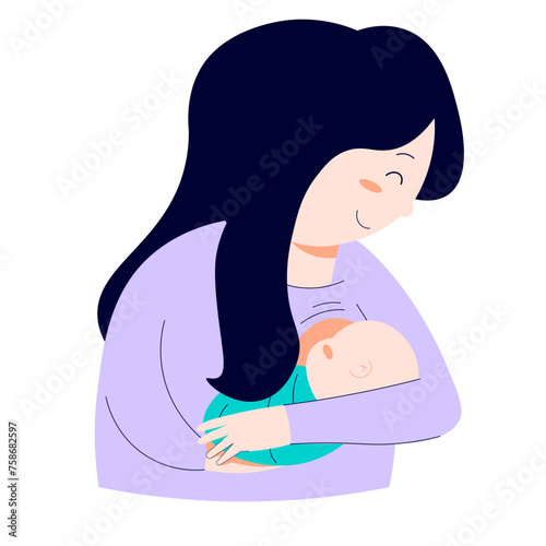 Lovely Mother Breastfeeding