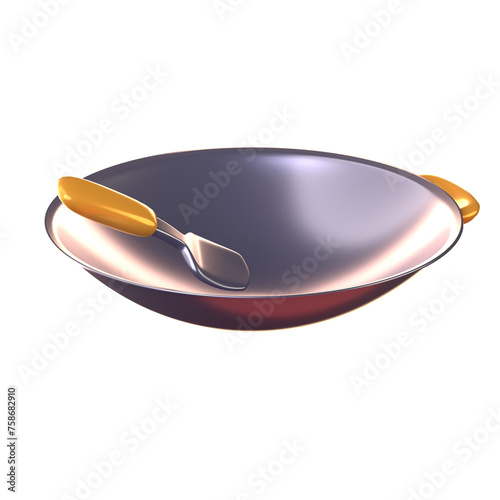 Frying pan 3d icon