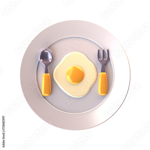 Breakfast 3d icon